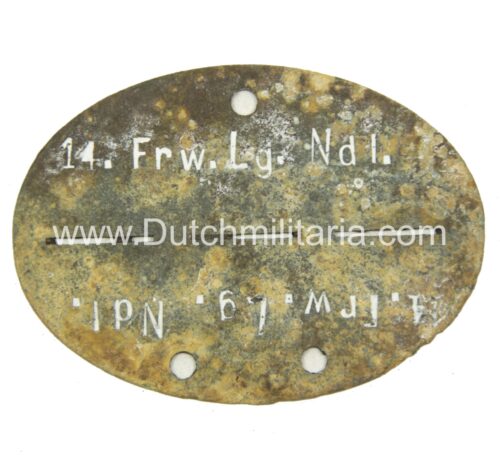 Erkennungsmarke (EKM) Waffen-SS - 14. Frw. Lg. Ndl. - extremely rar