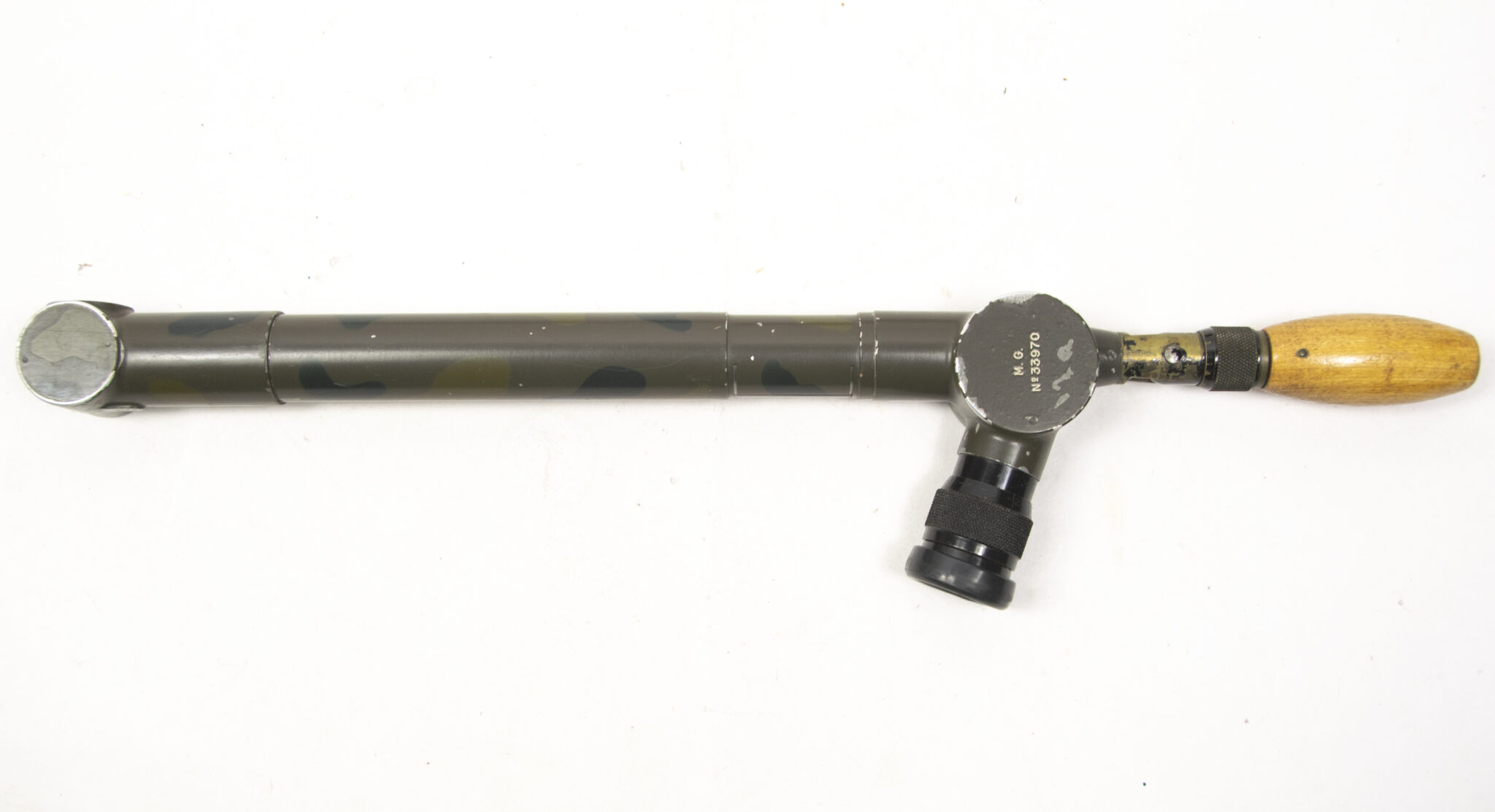 French camouflaged trench periscope complete with leather case - Image 11