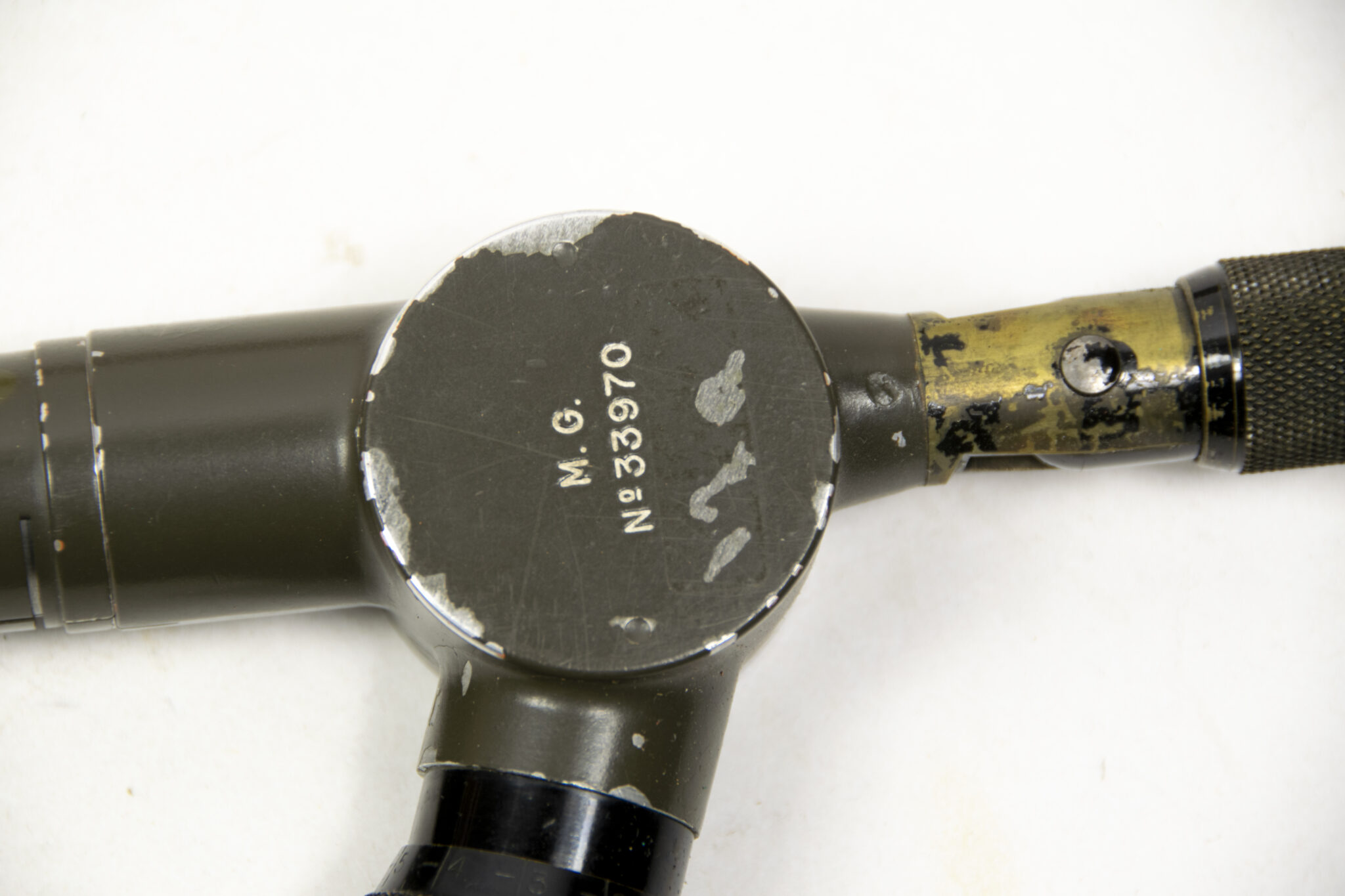 French camouflaged trench periscope complete with leather case - Image 17