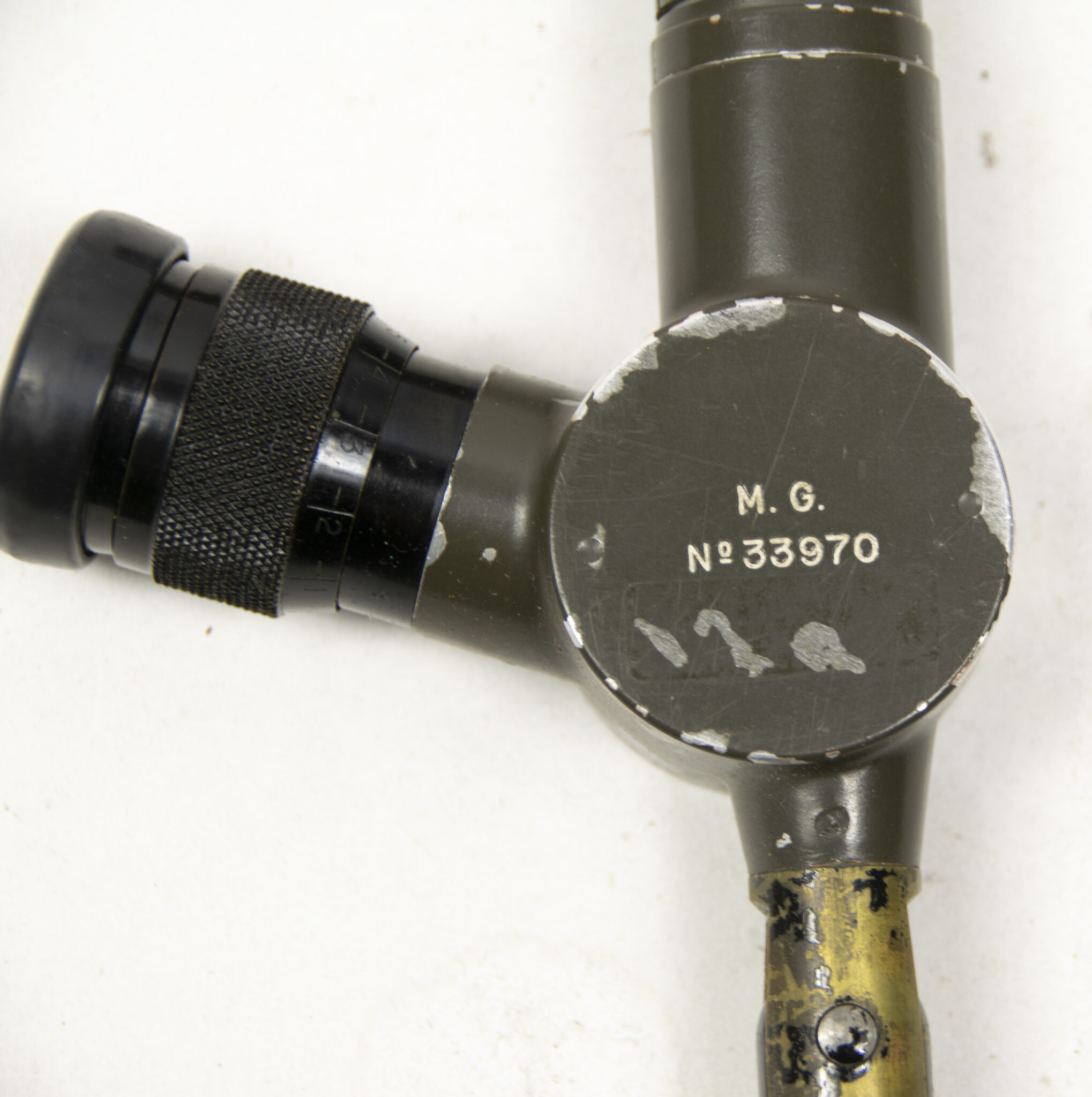 French camouflaged trench periscope complete with leather case - Image 18