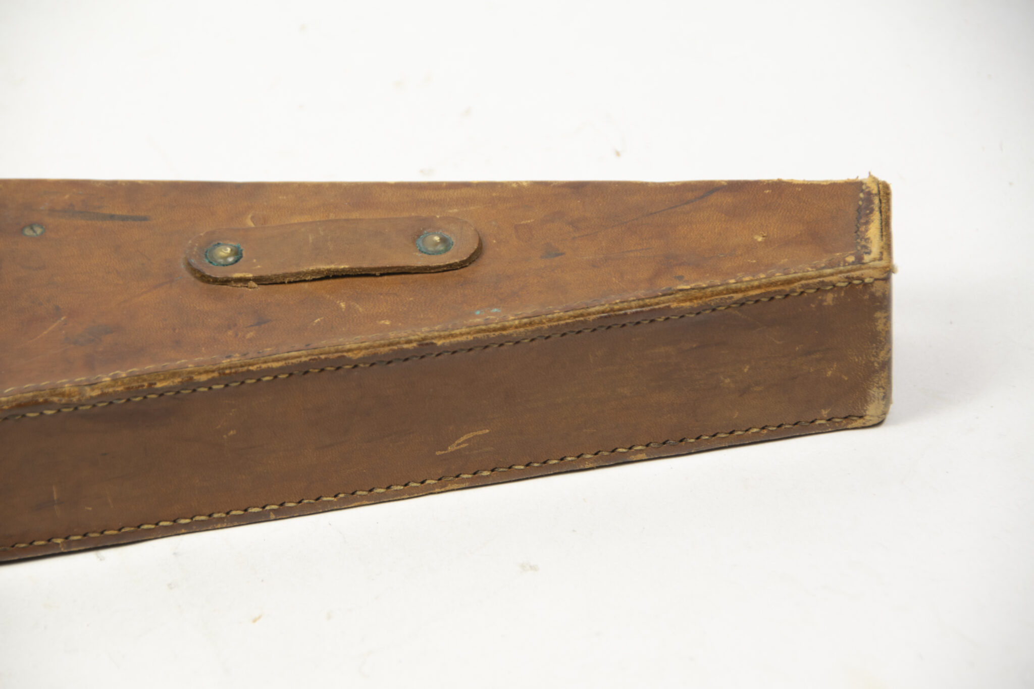 French camouflaged trench periscope complete with leather case - Image 6