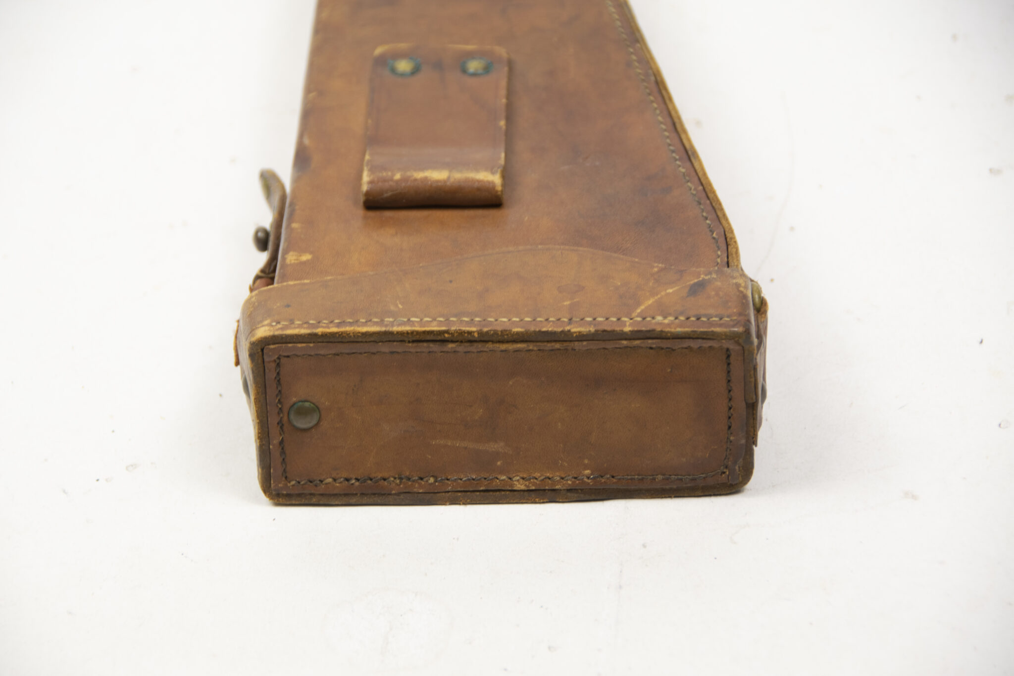 French camouflaged trench periscope complete with leather case - Image 8