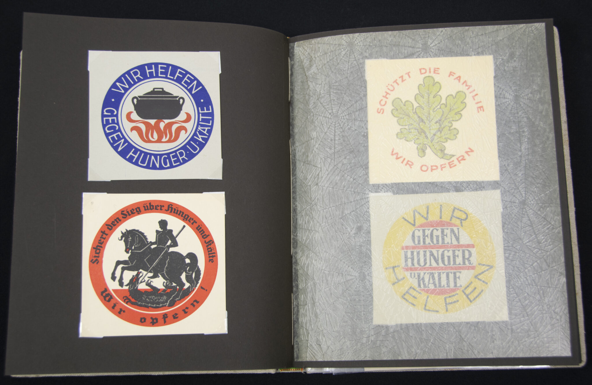 Deutsche Rote Kreuz (DRK) photoalbum with a collection of german postcards + photos + WHW tags, etc - Image 130