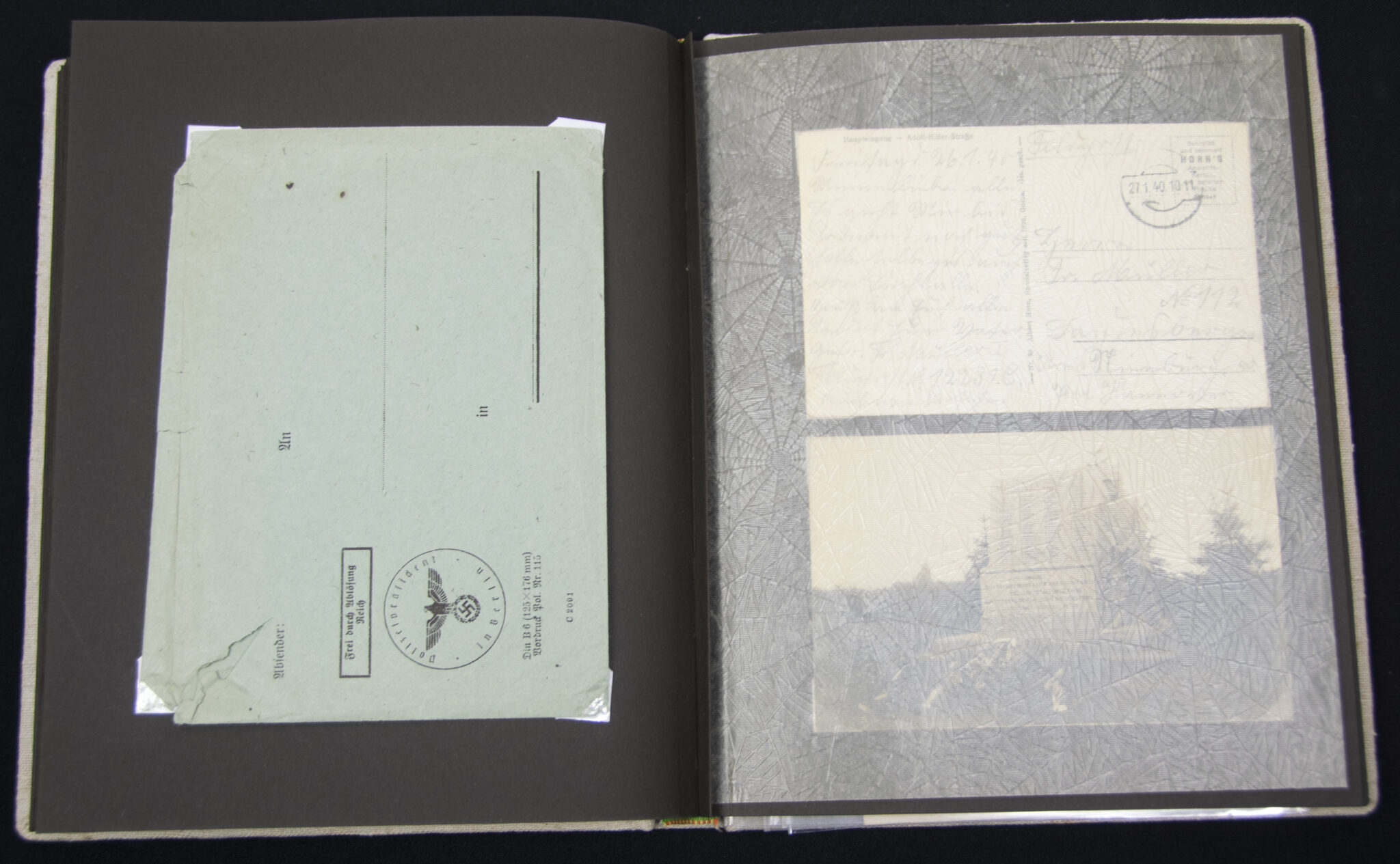 Deutsche Rote Kreuz (DRK) photoalbum with a collection of german postcards + photos + WHW tags, etc - Image 154