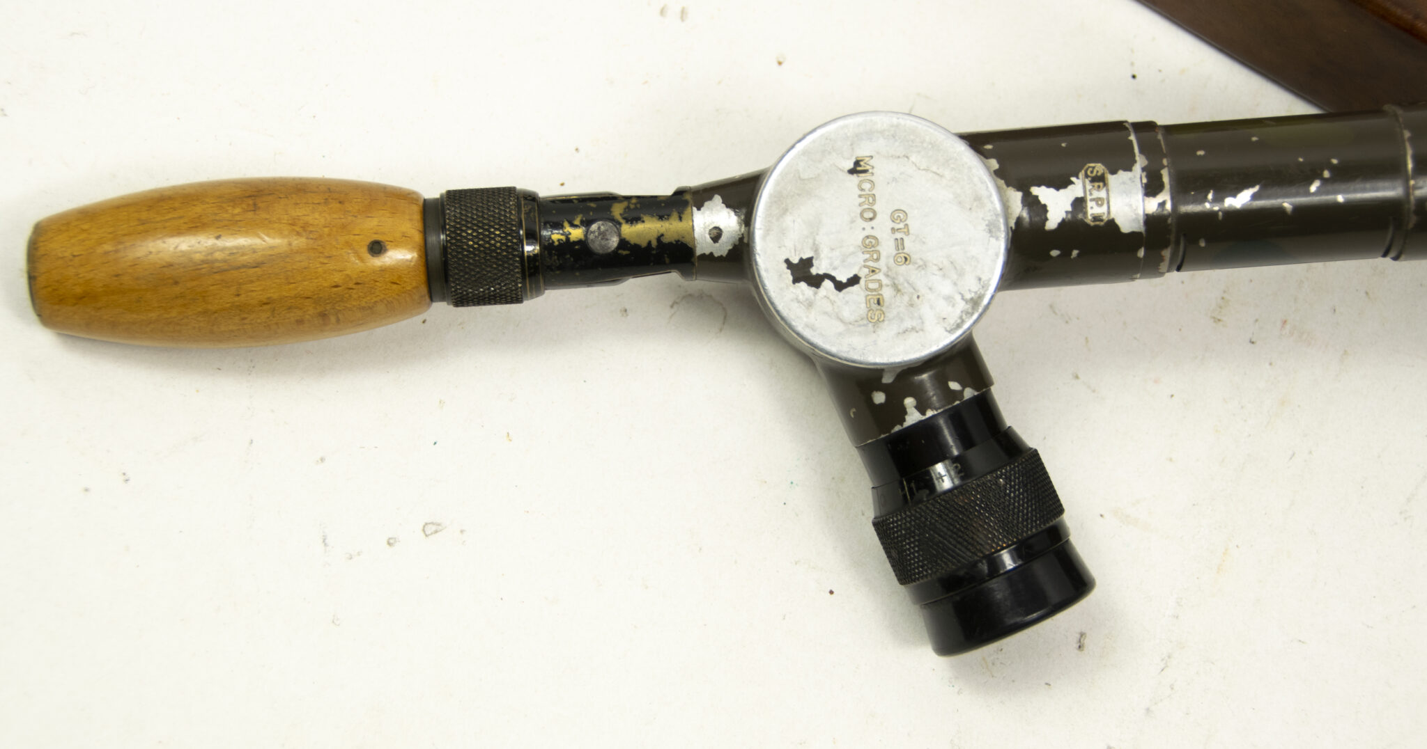 French camouflaged trench periscope complete with leather case - Image 21