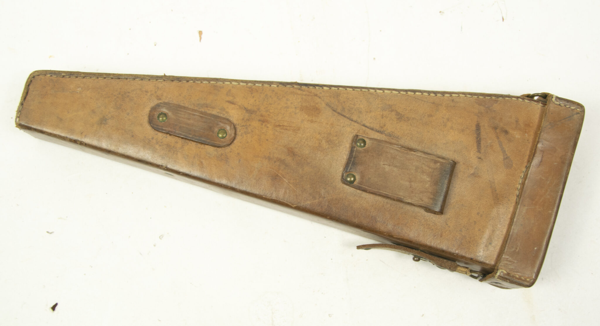 French camouflaged trench periscope complete with leather case - Image 2