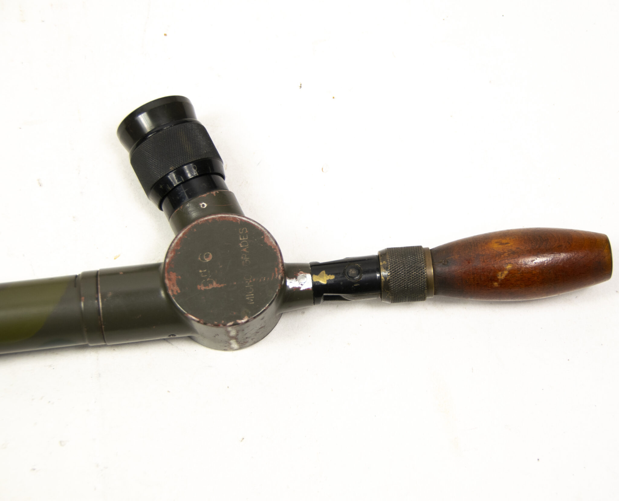 French camouflaged trench periscope complete with leather case - Image 27