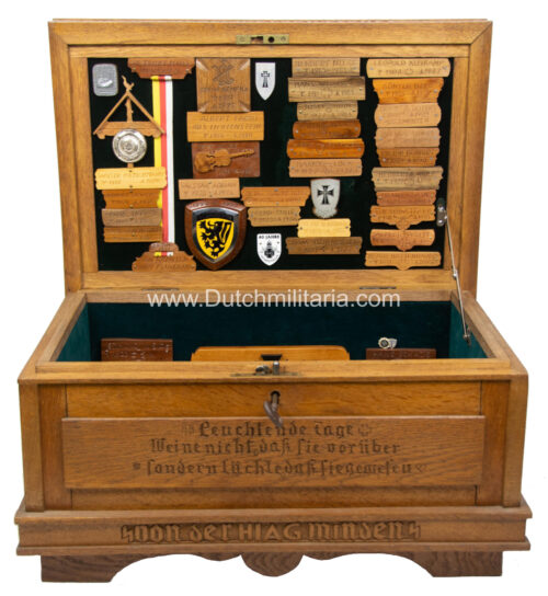 LSSAH HIAG Minden Holz Truhe wooden chest - Extremely rare and unique piece of history!