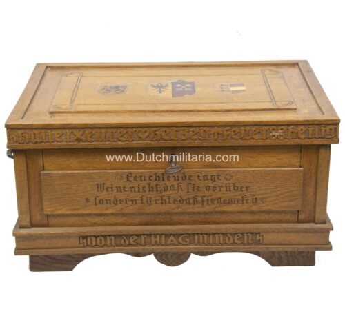 LSSAH HIAG Minden Holz Truhe wooden chest - Extremely rare and unique piece of history!