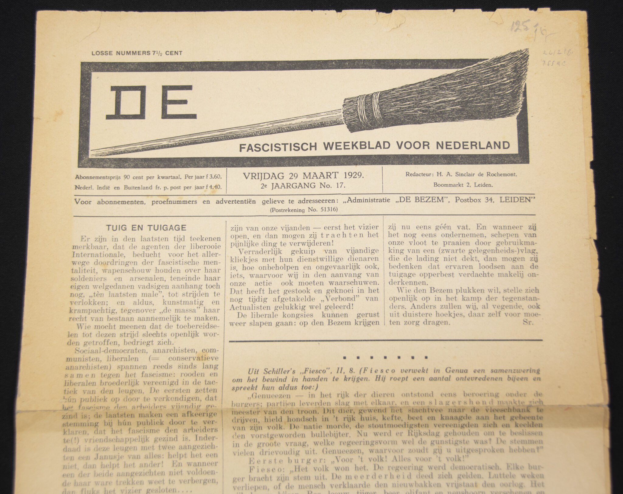 (Newspaper) De Bezem - Vrijdag 29 Maart 1929 - 2e Jaargang No. 17 - Image 2