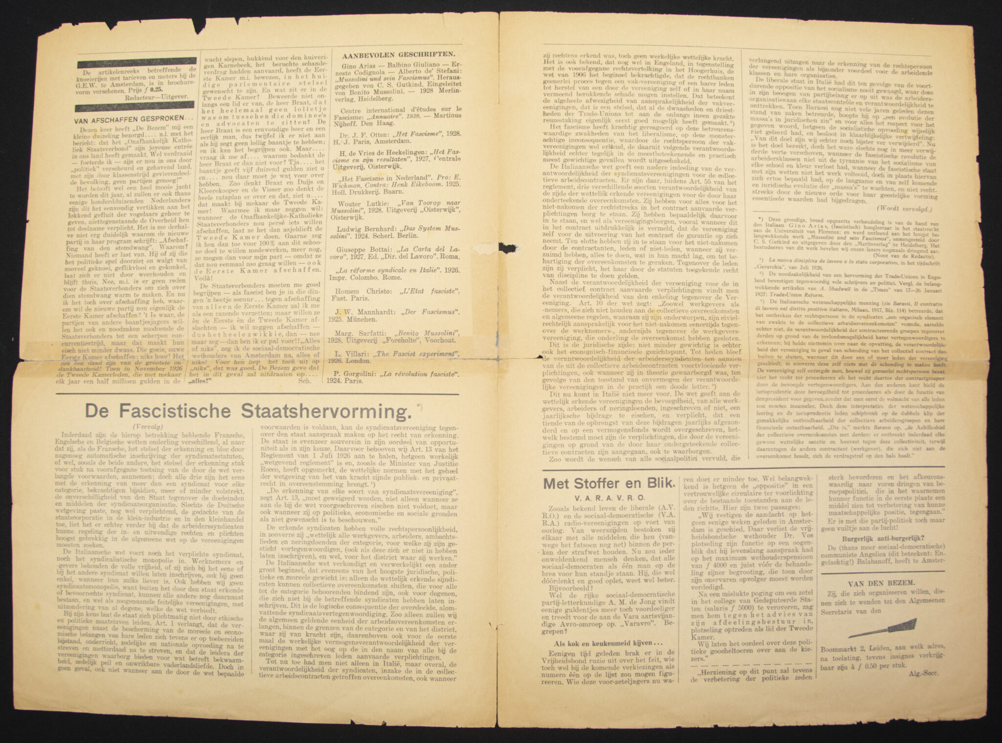 (Newspaper) De Bezem - Vrijdag 29 Maart 1929 - 2e Jaargang No. 17