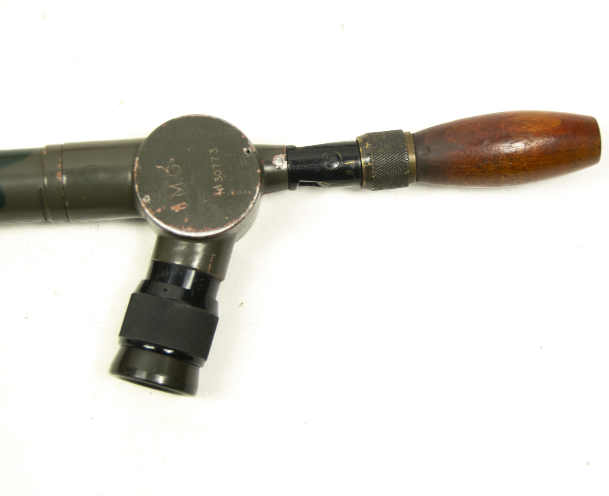 French camouflaged trench periscope complete with leather case - Image 17