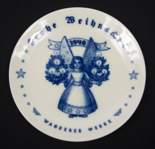 (Plate) Weihnachtsteller frohe Weihnacht - Wanderer Werke (26 cm diameter) (MM Rosenthal Selb-Bavaria)