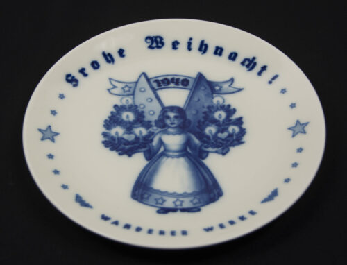 (Plate) Weihnachtsteller frohe Weihnacht - Wanderer Werke (26 cm diameter) (MM Rosenthal Selb-Bavaria)