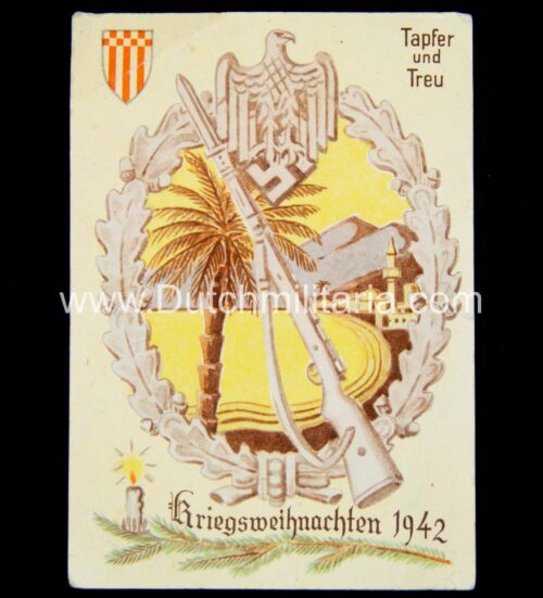 (Postcard) Afrikakorps - Kriegsweihnachten 1942 Tapfer und Treu