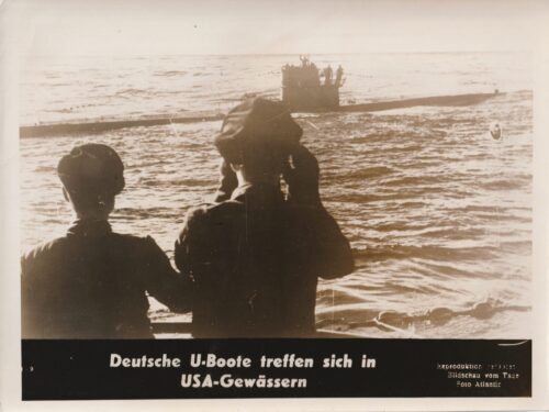 (Pressphoto) Deutsche U-Boote treffen sich in USA-Gewässern (24x18cm)
