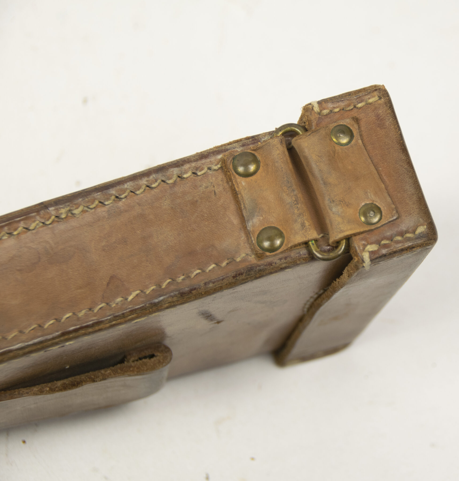 French camouflaged trench periscope complete with leather case - Image 10