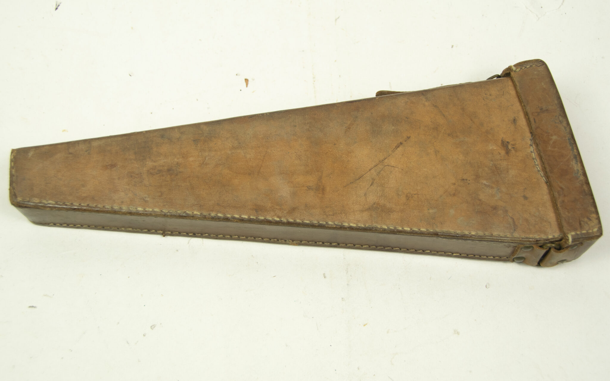 French camouflaged trench periscope complete with leather case - Image 7