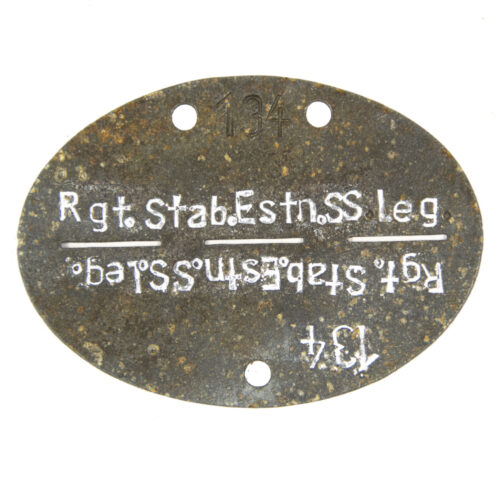 Waffen-SS Erkennungsmarke (EKM) Rgt. Stab Estn. SS Leg. (Estisk Legion)