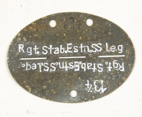 Waffen-SS Erkennungsmarke (EKM) Rgt. Stab Estn. SS Leg. (Estisk Legion)
