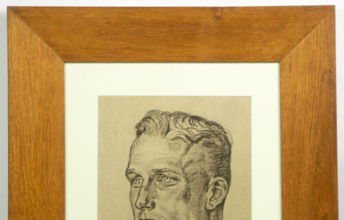 Willrich – Vom Lebensbaum deutscher Art – Bilder und Gedanken zur Rassenfrage – Framed original SS portrait drawing – extremely rare