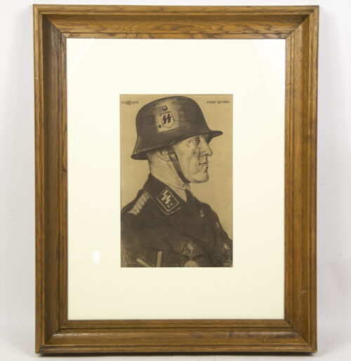 Willrich - Vom Lebensbaum deutscher Art - Bilder und Gedanken zur Rassenfrage - Framed original Hilmar Wäckerle portrait - extremely rare