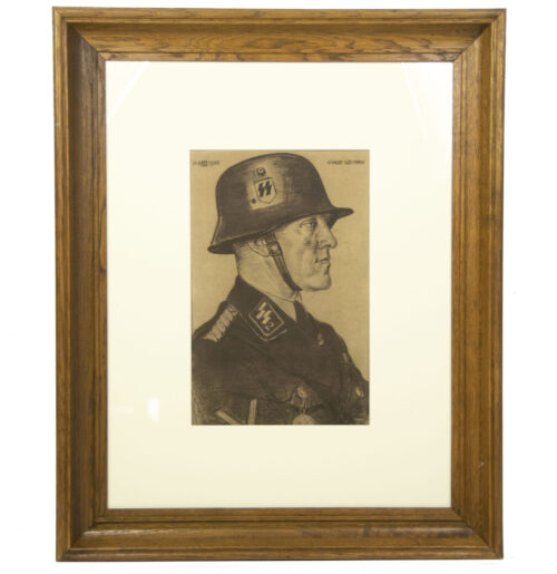 Willrich - Vom Lebensbaum deutscher Art - Bilder und Gedanken zur Rassenfrage - Framed original Hilmar Wäckerle portrait - extremely rare