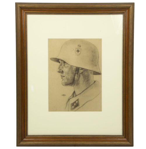 Willrich - Vom Lebensbaum deutscher Art - Bilder und Gedanken zur Rassenfrage - Framed original SS-Untersturmführer portrait - extremely rare