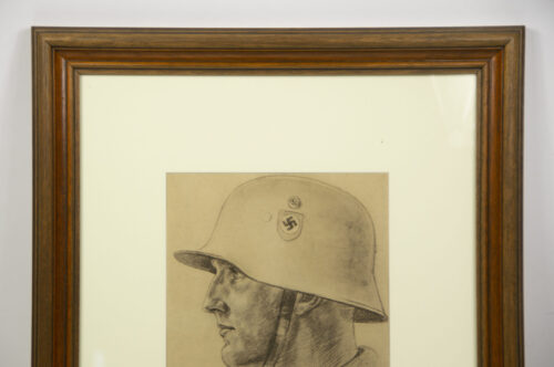 Willrich - Vom Lebensbaum deutscher Art - Bilder und Gedanken zur Rassenfrage - Framed original SS-Untersturmführer portrait - extremely rare