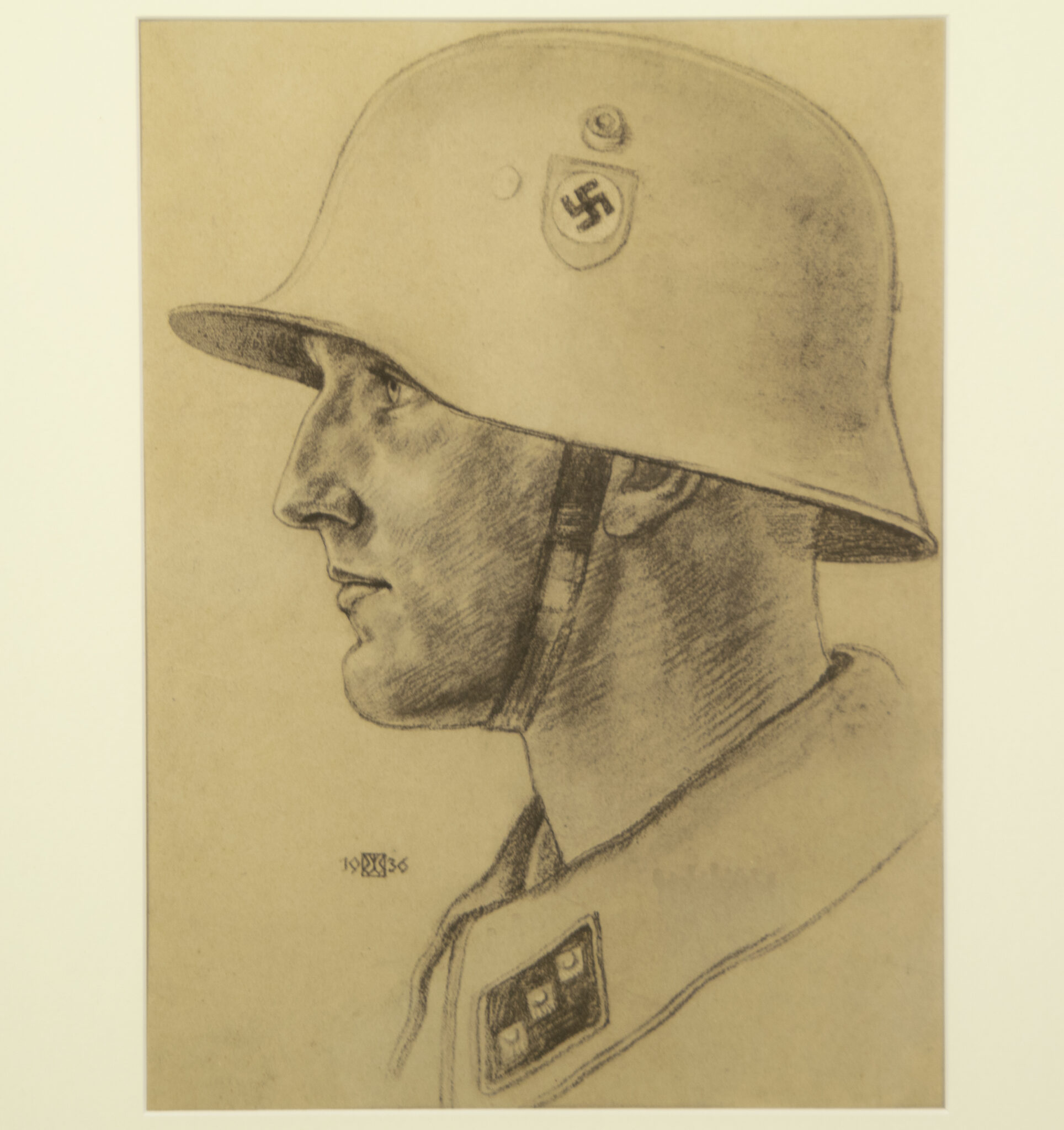 Willrich - Vom Lebensbaum deutscher Art - Bilder und Gedanken zur Rassenfrage - Framed original SS-Untersturmführer portrait - extremely rare