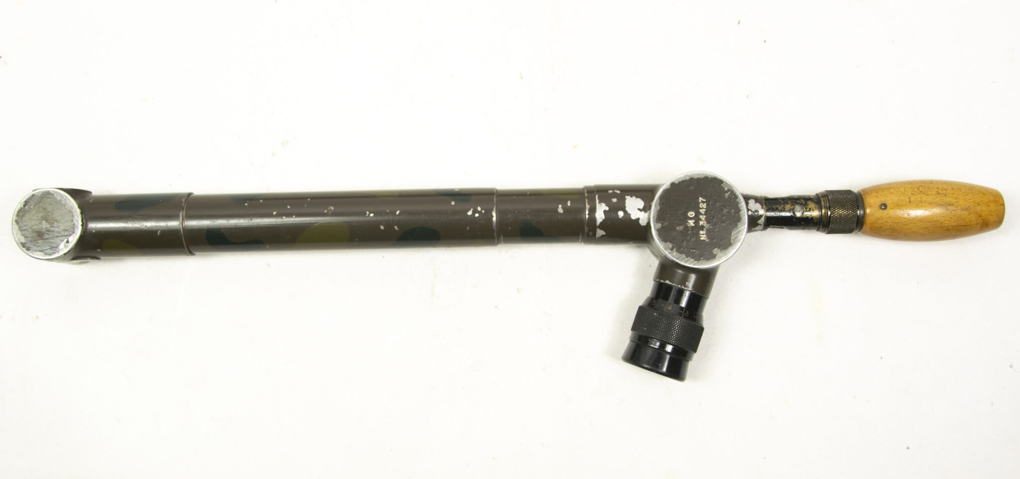 French camouflaged trench periscope complete with leather case - Image 10