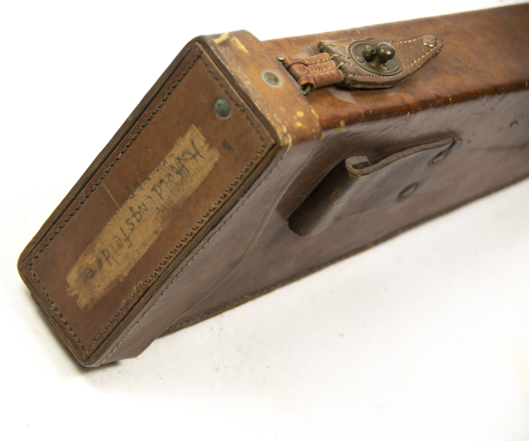 French camouflaged trench periscope complete with leather case - Image 6