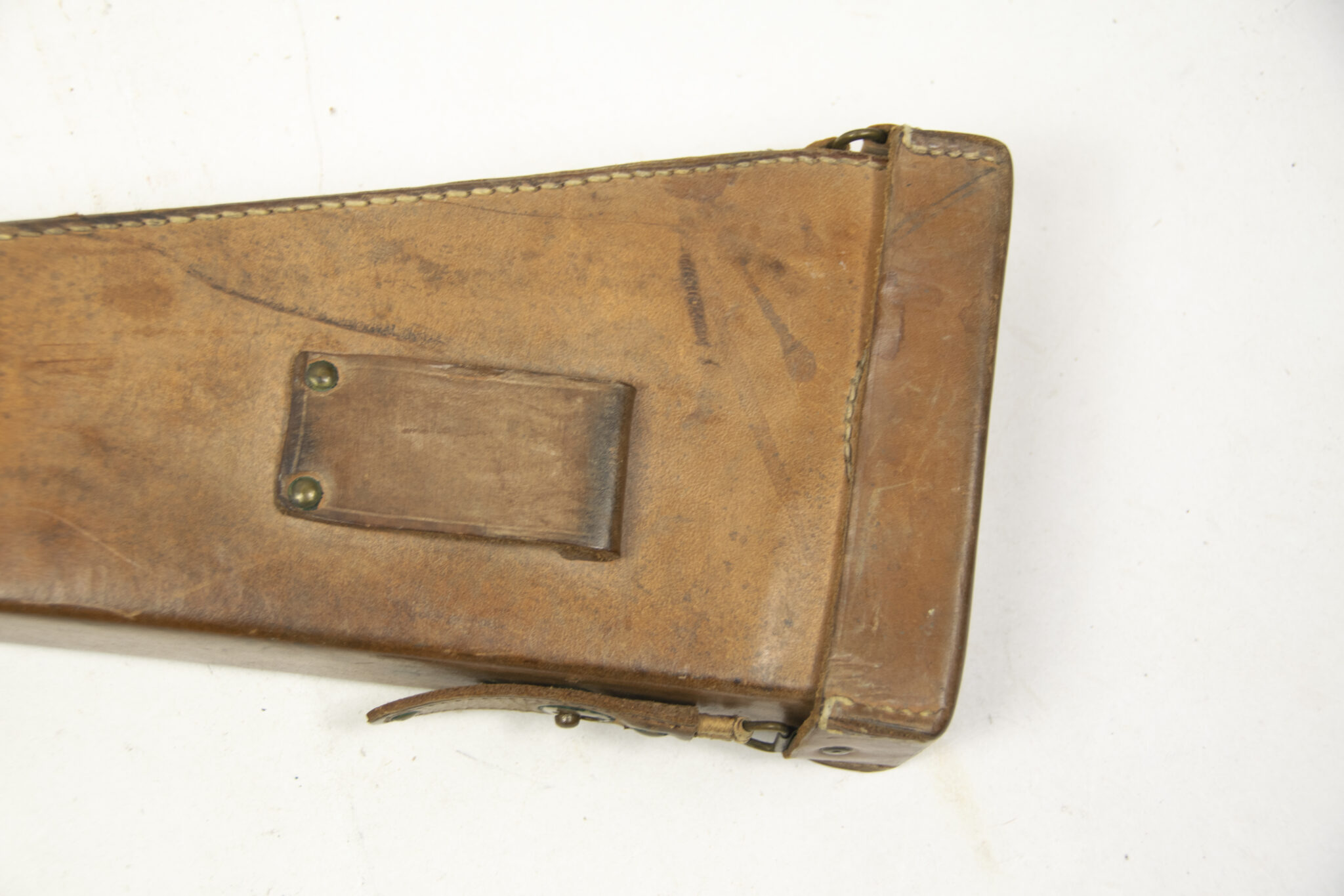 French camouflaged trench periscope complete with leather case - Image 4