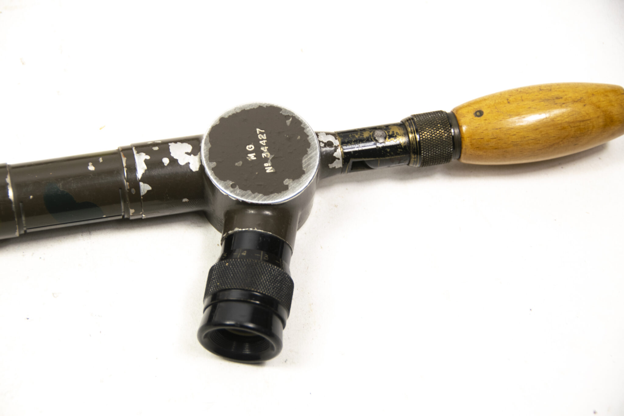 French camouflaged trench periscope complete with leather case - Image 15