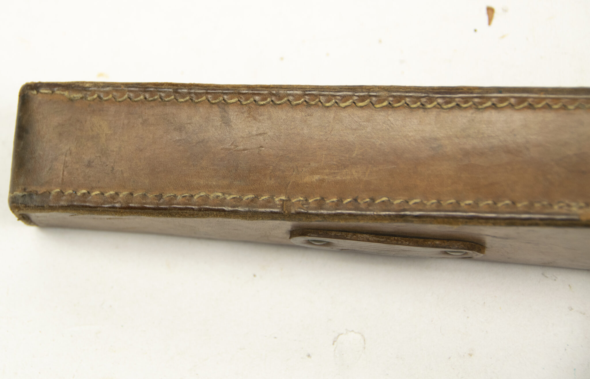 French camouflaged trench periscope complete with leather case - Image 11