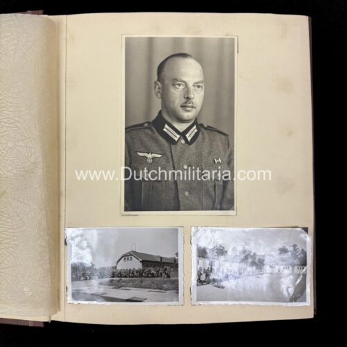 (Photoalbum) Wehrmacht (Heer) with 75 photo's and postcard (Paris, Brussel, etc)