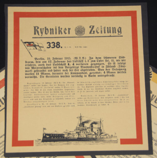 (Mini Announcementposters WWI) - Rybnycker Zeitung 3x