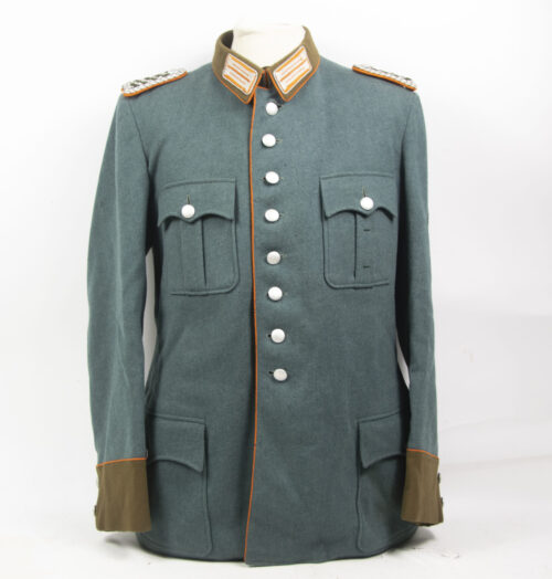 WWII German Feldgendarmerie police uniform with Dienstrock + breeches + visor cap